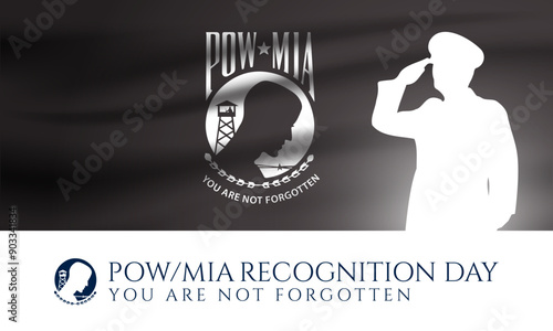 National POW MIA Recognition Day Background Vector Illustration