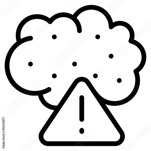 pollution co2 warning icon