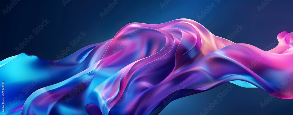 Abstract 3D shape with smooth curves and a mix of purple and cyan colors on a dark blue background.
Abstract 3D shape with smooth curves and a mix of purple and cyan colors on a dark blue background.