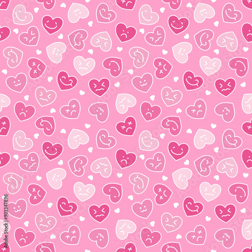 seamless background with hearts