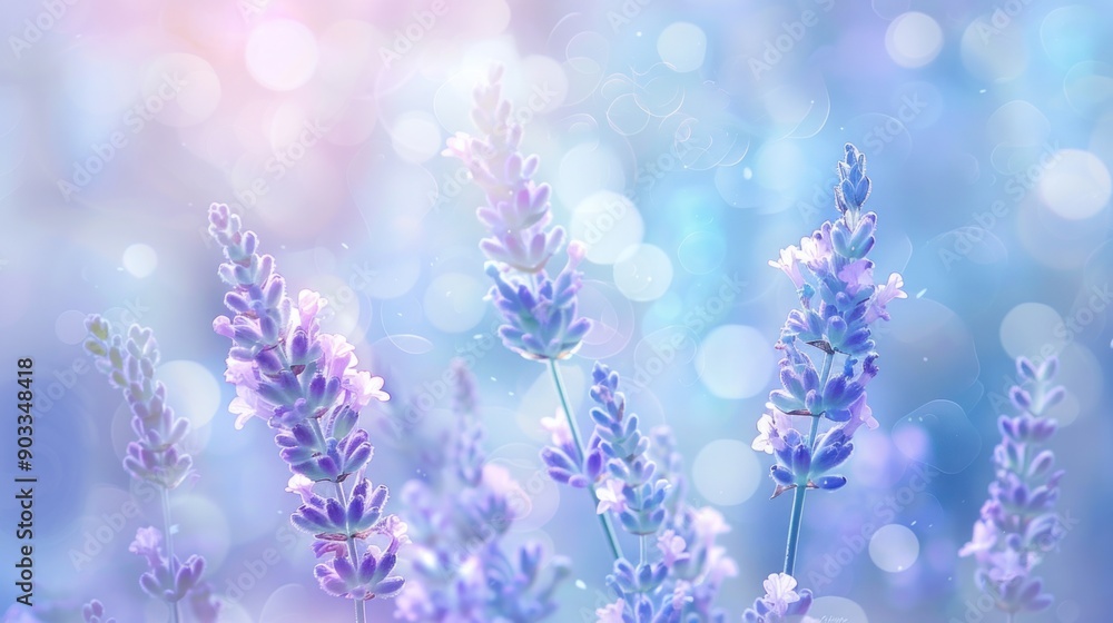 Obraz premium Lavender Field in the Soft Light