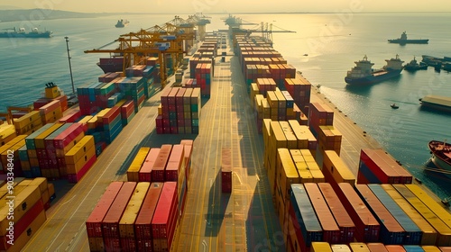 Wallpaper Mural ship, port, cargo, crane, container, harbor, sea, industry, shipping, freight, transportation, transport, dock, boat, vessel, loading, export, industrial, water, business, trade, terminal, harbour, sk Torontodigital.ca