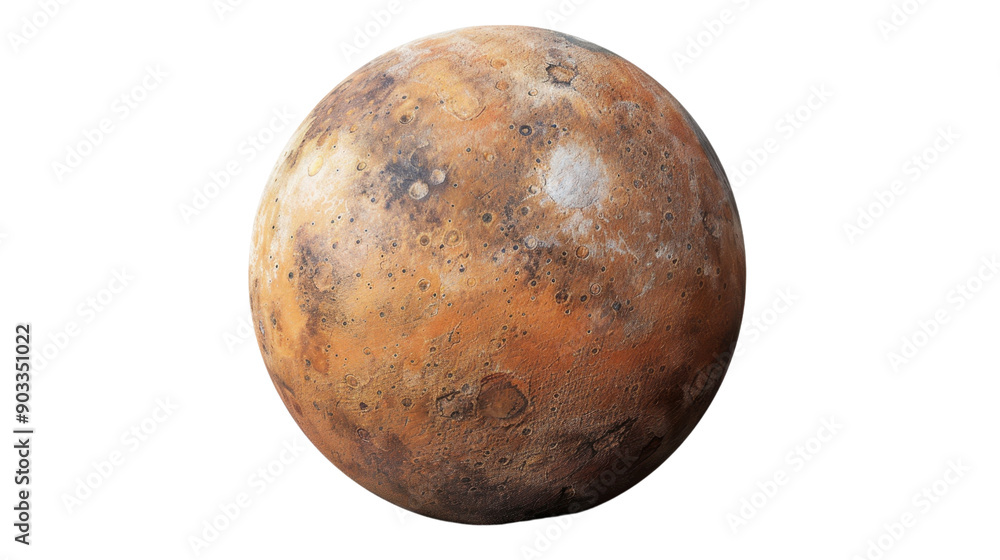 Fototapeta premium Mars on transparent background 