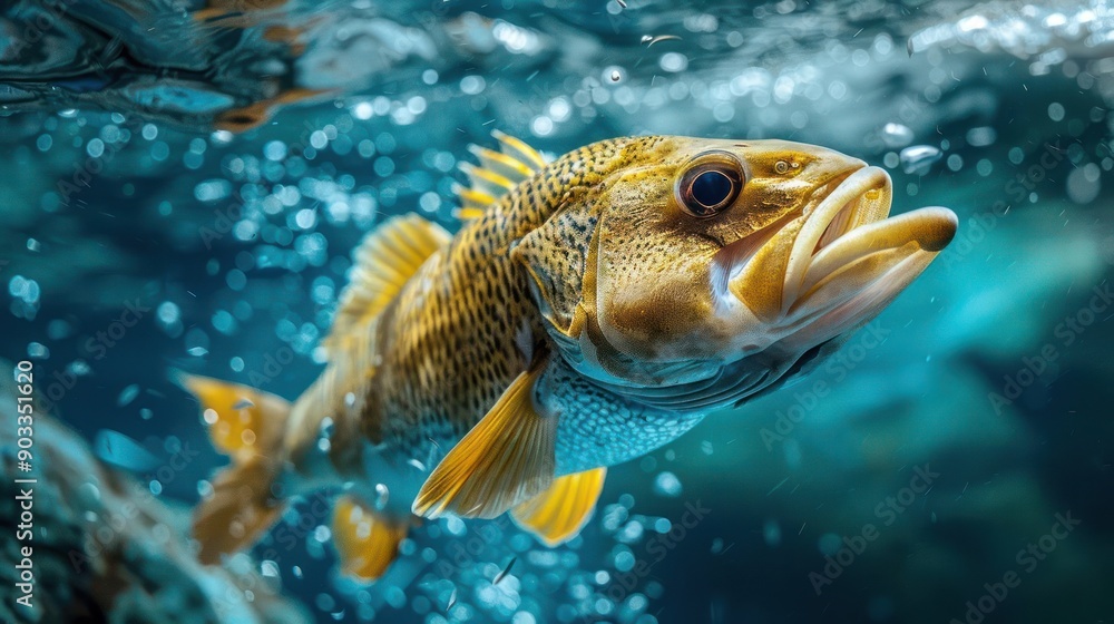 a fish that is swimming in the water a fish that is swimming in the water