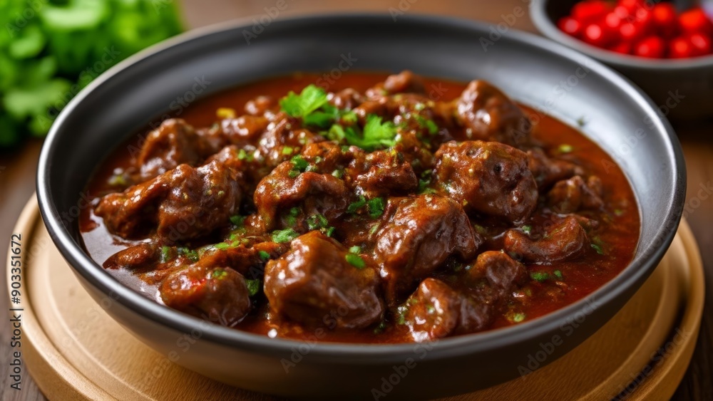 Deliciously slowcooked beef stew ready to warm your heart and soul Deliciously slowcooked beef stew ready to warm your heart and soul