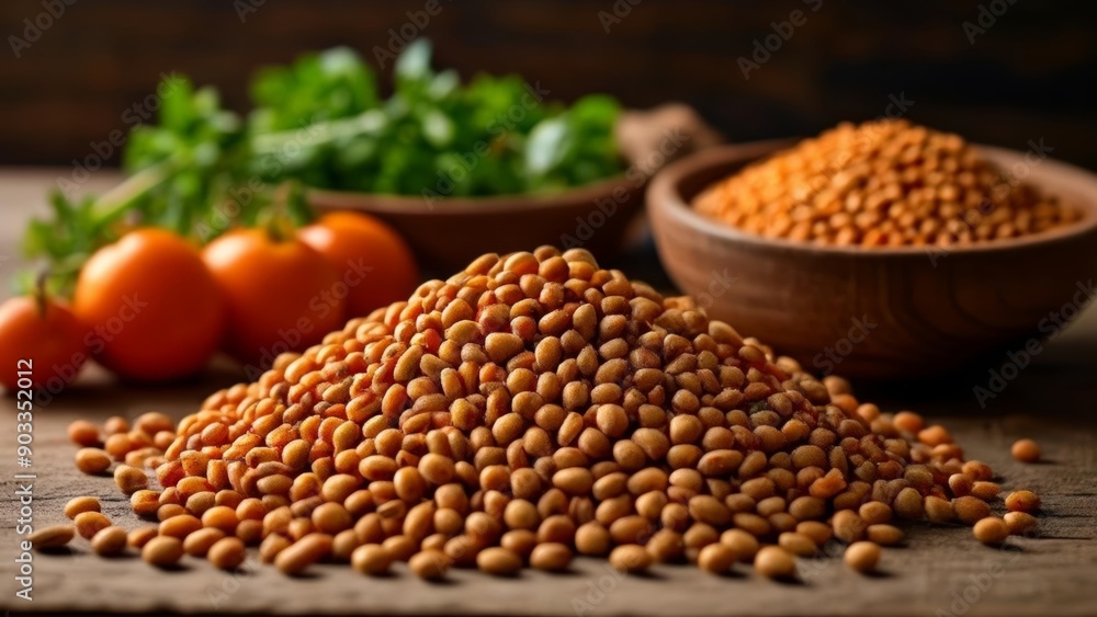 Nutritious grains and vibrant vegetables for a wholesome meal Nutritious grains and vibrant vegetables for a wholesome meal