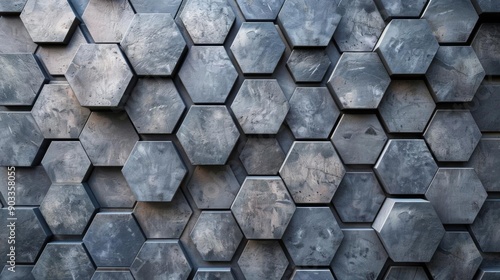 Abstract wooden hexagonal pattern background