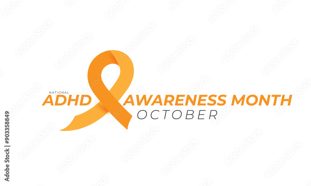 ADHD awareness month. background, banner, card, poster, template. Vector illustration. ADHD awareness month. background, banner, card, poster, template. Vector illustration.