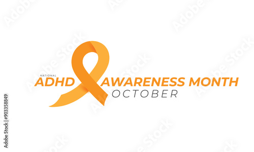 ADHD awareness month. background, banner, card, poster, template. Vector illustration.