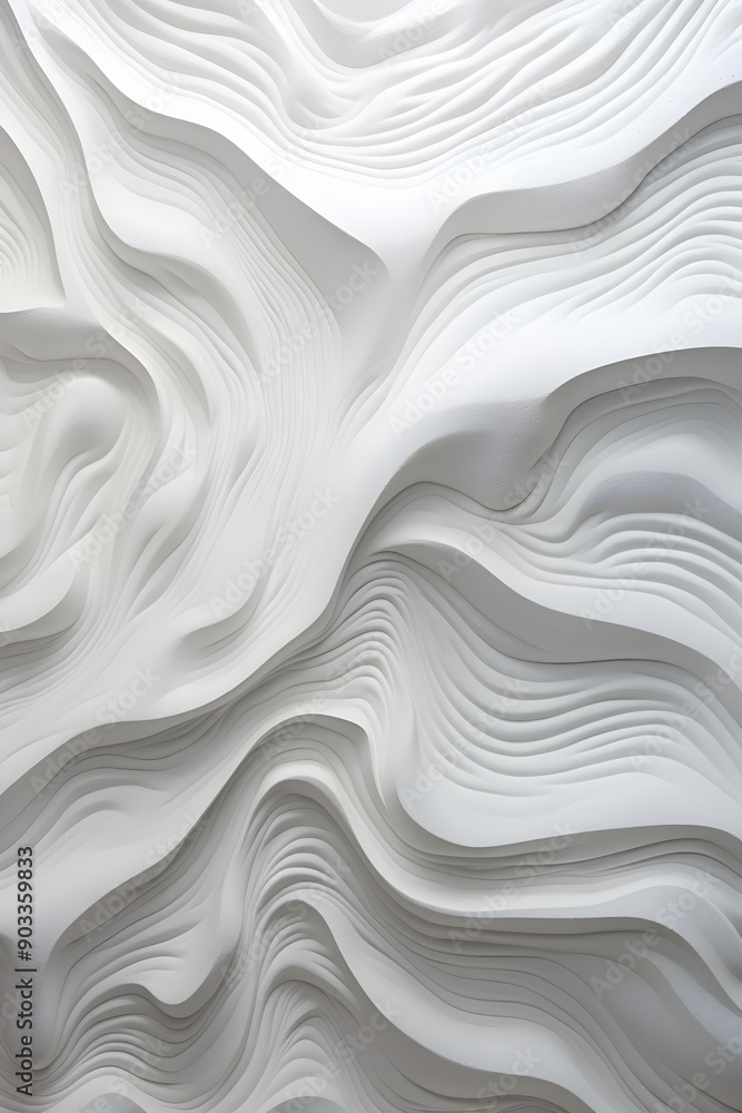 Obraz premium White abstract pattern, abstract wavy background, abstract background with waves, texture, wallpaper 
