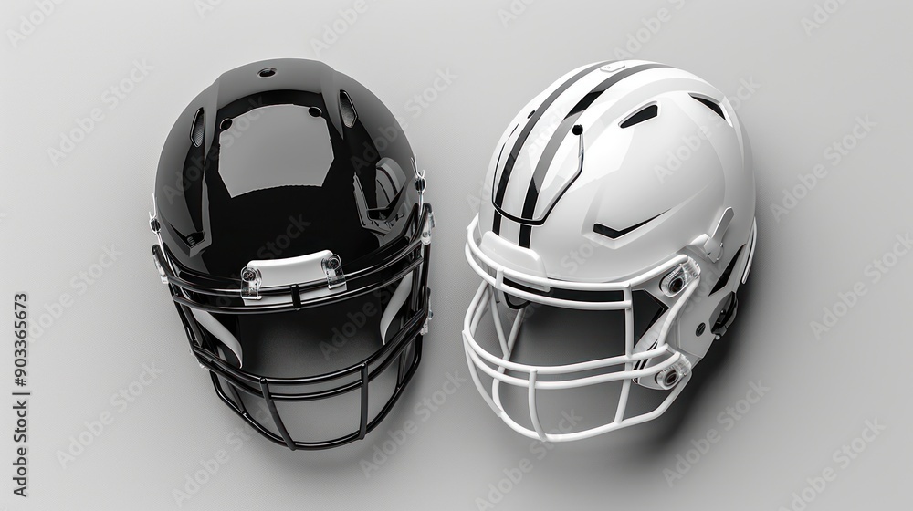 Fototapeta premium Two American Football Helmets
