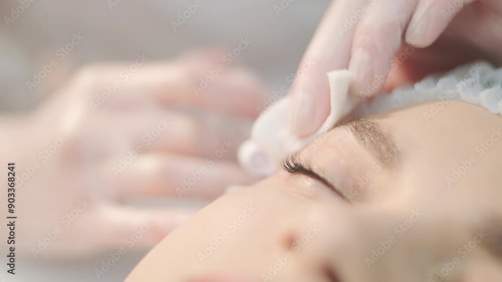 Cosmetologist Performing Facial Injection Procedure Cosmetologist Performing Facial Injection Procedure