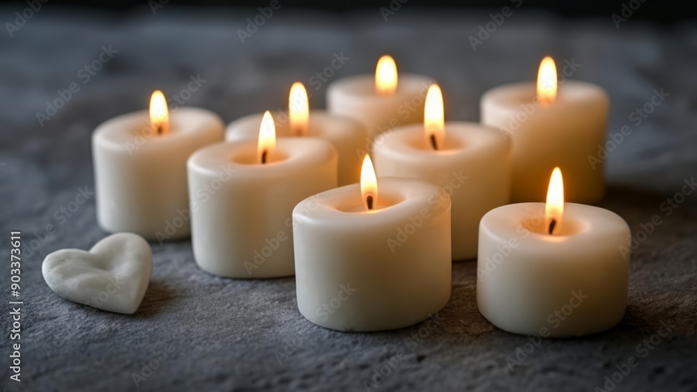 A warm and cozy ambiance with these glowing candles A warm and cozy ambiance with these glowing candles