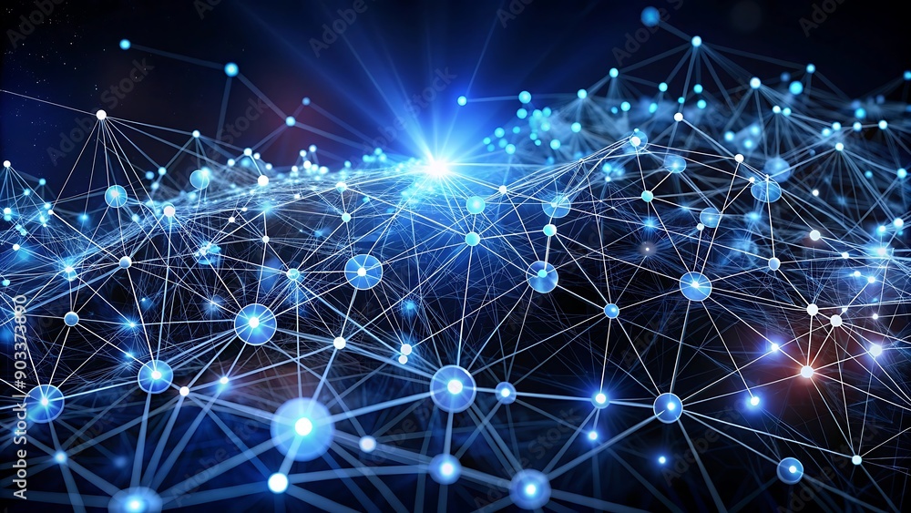 Abstract Blue Network Background. Abstract Blue Network Background.