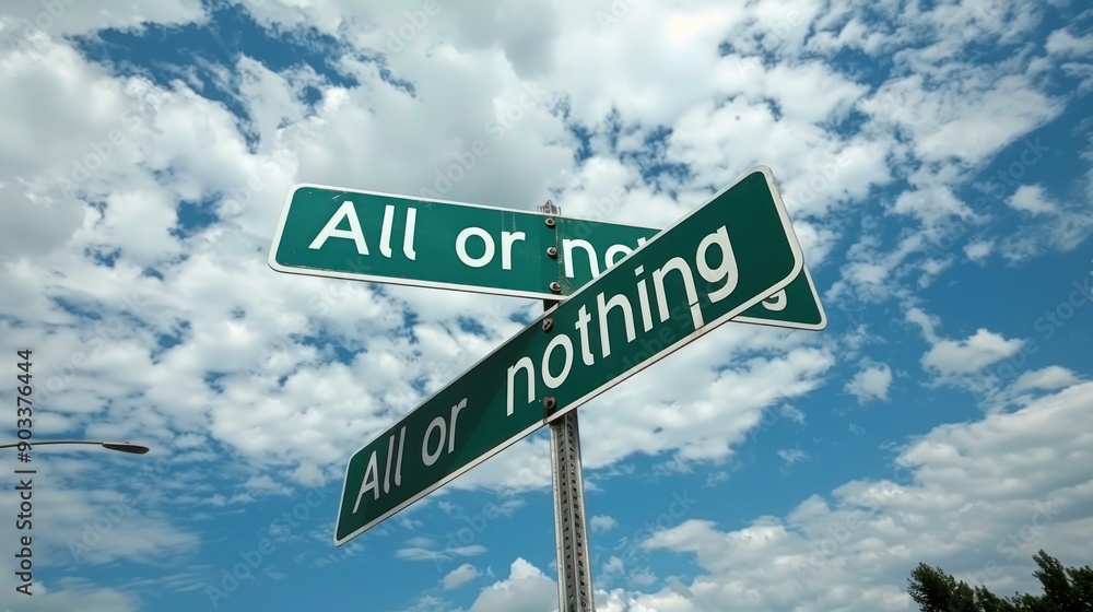 Fototapeta premium All or Nothing Street Sign