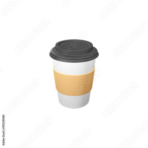 3d illustration of coffee cup mockup