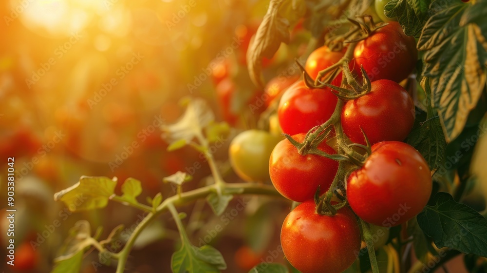 Fresh Tomatoes in the Garden Fresh Tomatoes in the Garden