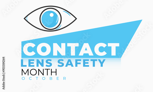 Contact lens safety month. background, banner, card, poster, template. Vector illustration.