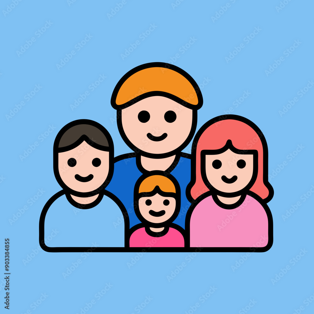 Family icon vector art illustration design Family icon vector art illustration design
