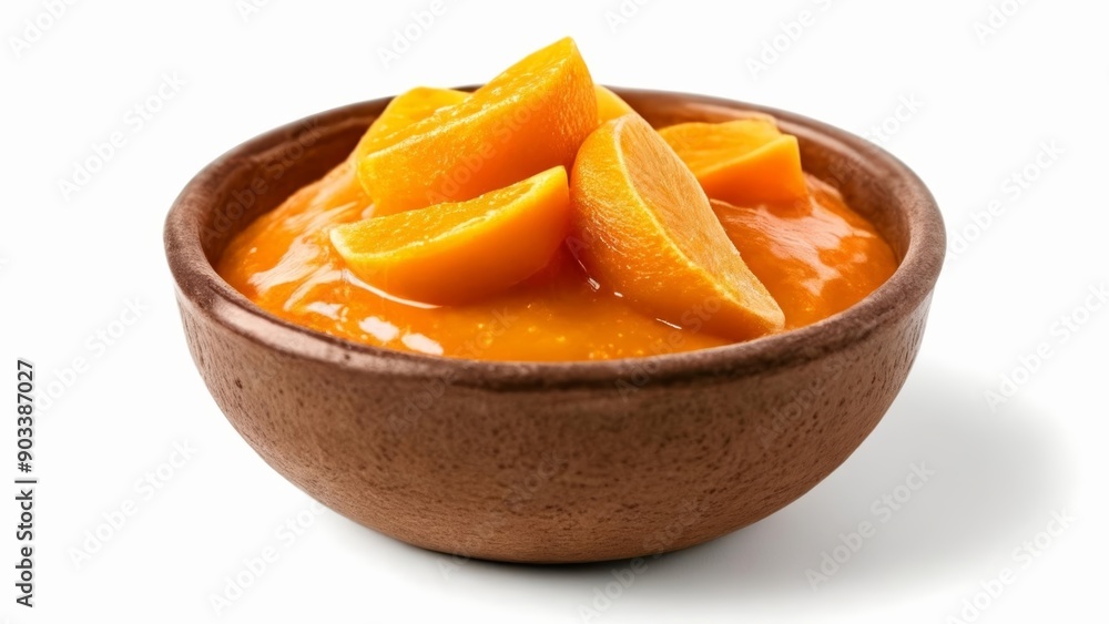 Delicious mango and orange dessert in a bowl Delicious mango and orange dessert in a bowl