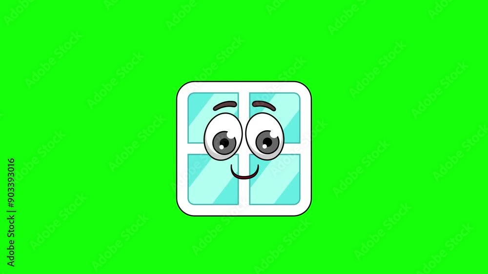 window cartoon with a money face, emoji emoticon animation window cartoon with a money face, emoji emoticon animation