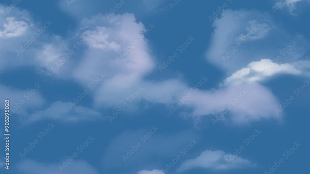 Fototapeta premium Illustration Cloudy Sky