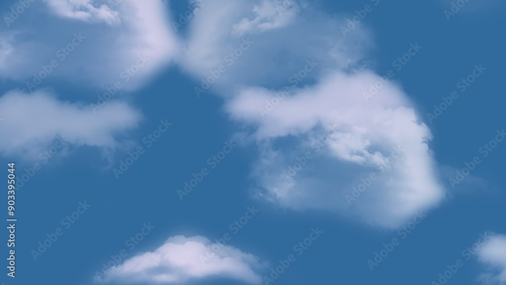 Fototapeta premium Illustration Cloudy Sky
