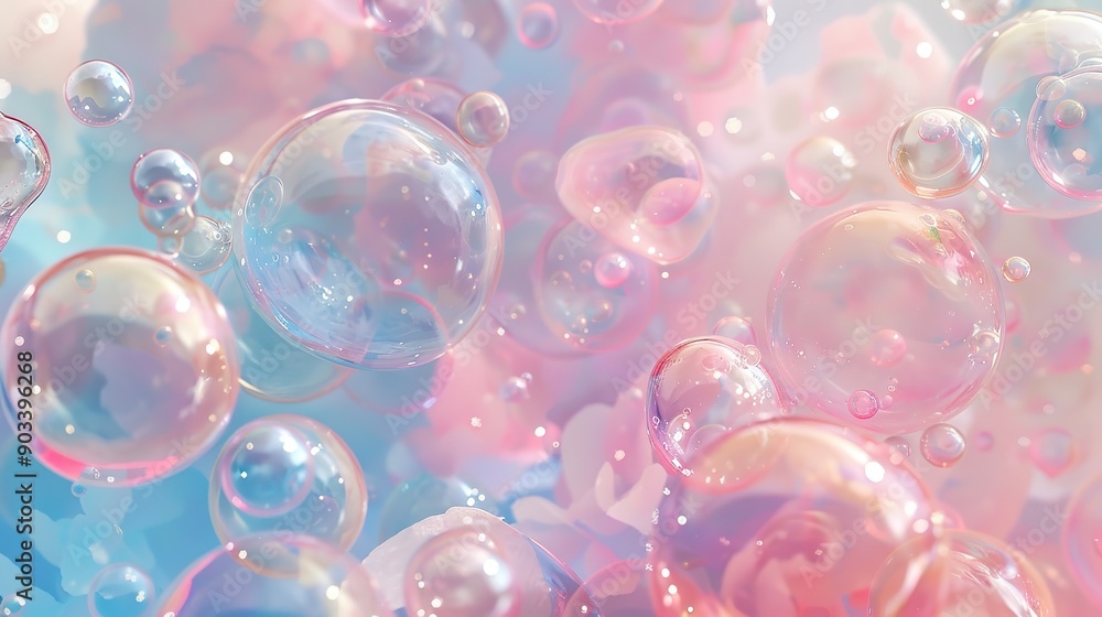 Colorful Soap Bubbles Floating in the Air Colorful Soap Bubbles Floating in the Air