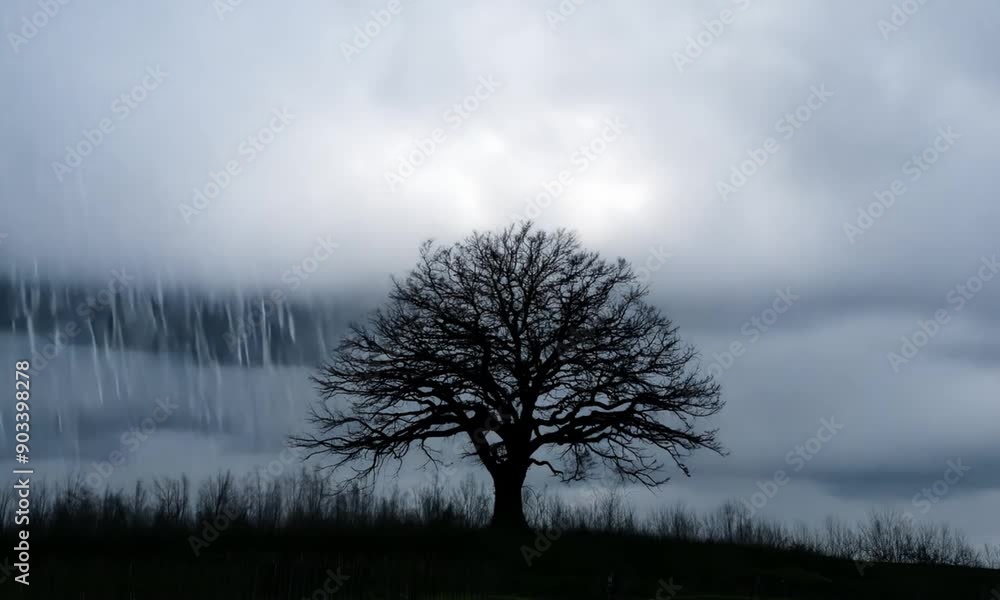 Solitary Tree in Rain Solitary Tree in Rain