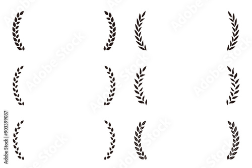 黒の月桂樹のベクターフレーム