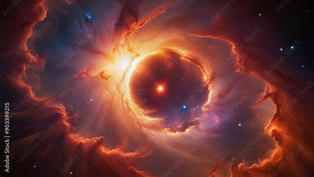 Obraz premium Galactic smoke vortex background