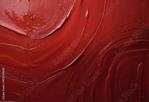 Red Abstract Splatter Art