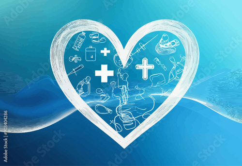Heart-Shaped Symbols of Health and Wellness