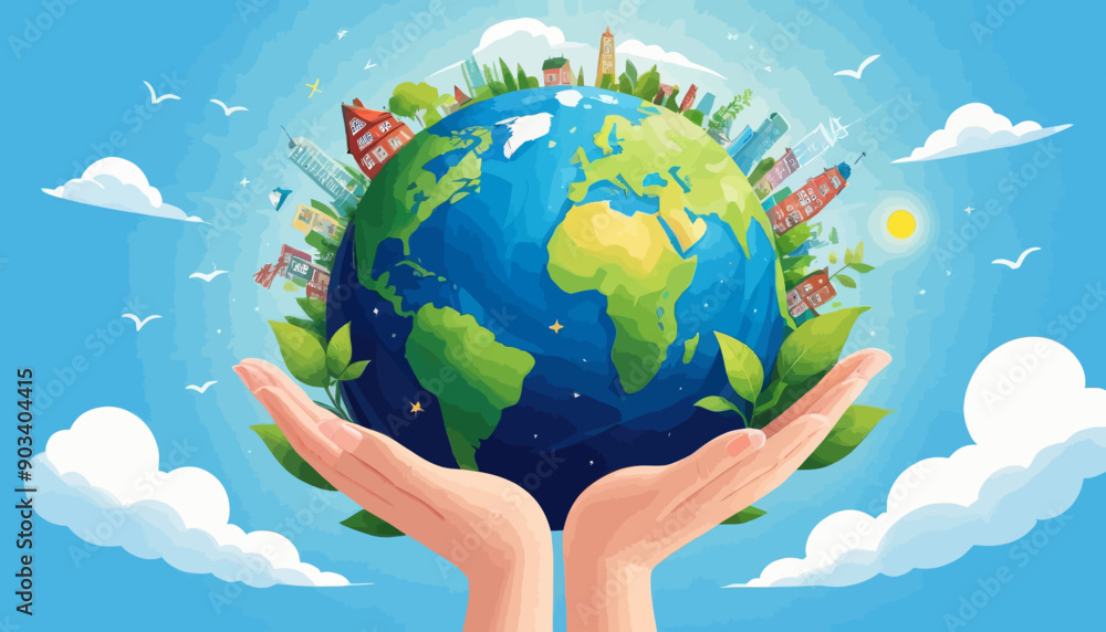 Hands Holding Earth: A Global Embrace Hands Holding Earth: A Global Embrace