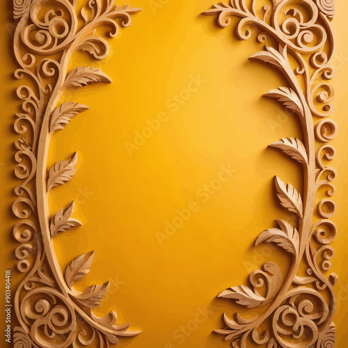 Handcrafted Wooden Decorative Wall Art with Leaf Designs