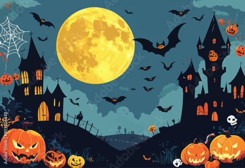 Halloween Night: A Spooky Moonlit Halloweentide Celebration