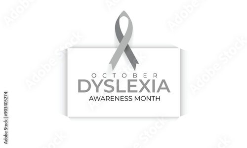 Dyslexia awareness month. background, banner, card, poster, template. Vector illustration.
