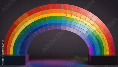 Colorful Rainbow Archway