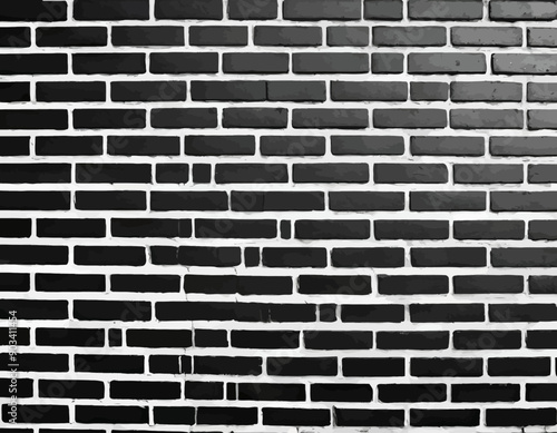 Black and white brick wall