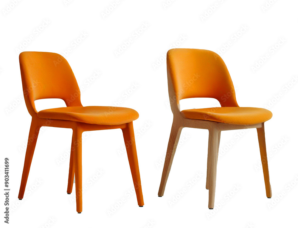 Fototapeta premium Chairs full body, isolated on white background