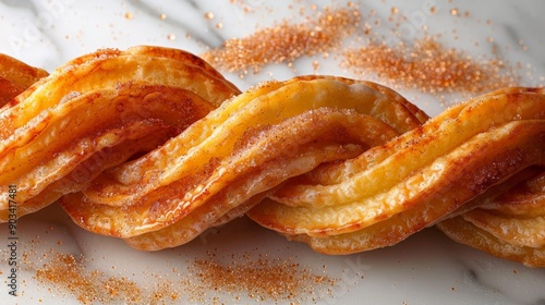 Crispy Mexican Churro with Cinnamon Sugar: Photorealistic Studio Capture on Canon EOS K5