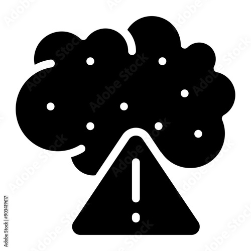 pollution co2 warning icon