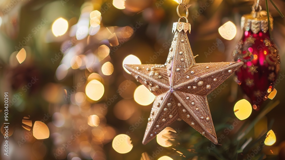 Christmas Star Print: Festive and Cheerful Holiday Design Christmas Star Print: Festive and Cheerful Holiday Design