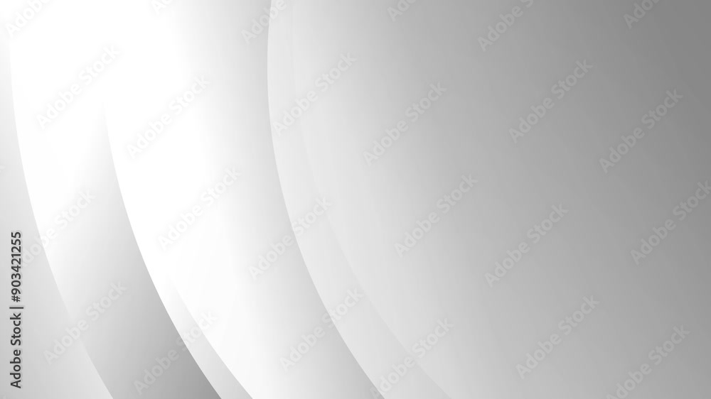 White and grey abstract animation with curved shapes, minimalist background for looping video animation. White and grey abstract animation with curved shapes, minimalist background for looping video animation.
