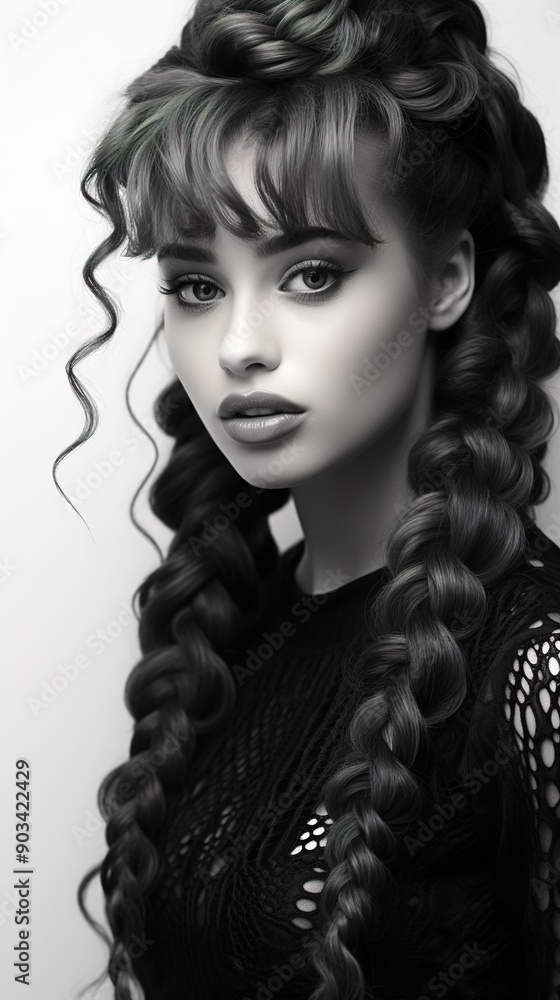 Fototapeta premium portrait of a woman with hair