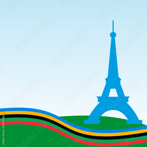 Olympic game Paris background icon