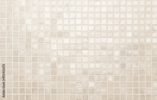 White and Cream ceramic tile wall texture and seamless background. High resolution photo.
