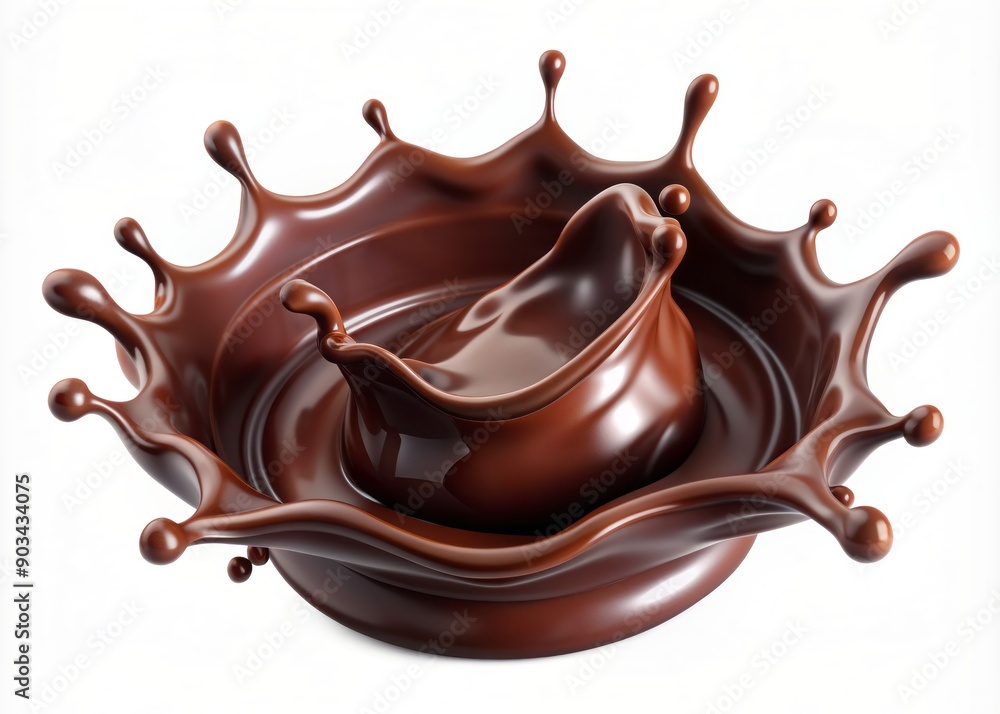 Rich, dark chocolate splash shape with a clean cut-out interior, isolated on a white background, perfect for adding text or images inside the chocolate form. Rich, dark chocolate splash shape with a clean cut-out interior, isolated on a white background, perfect for adding text or images inside the chocolate form.