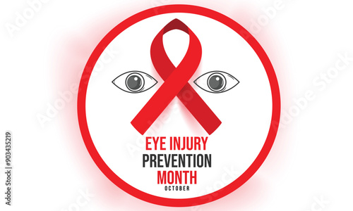 Eye Injury Prevention Month. background, banner, card, poster, template. Vector illustration.
