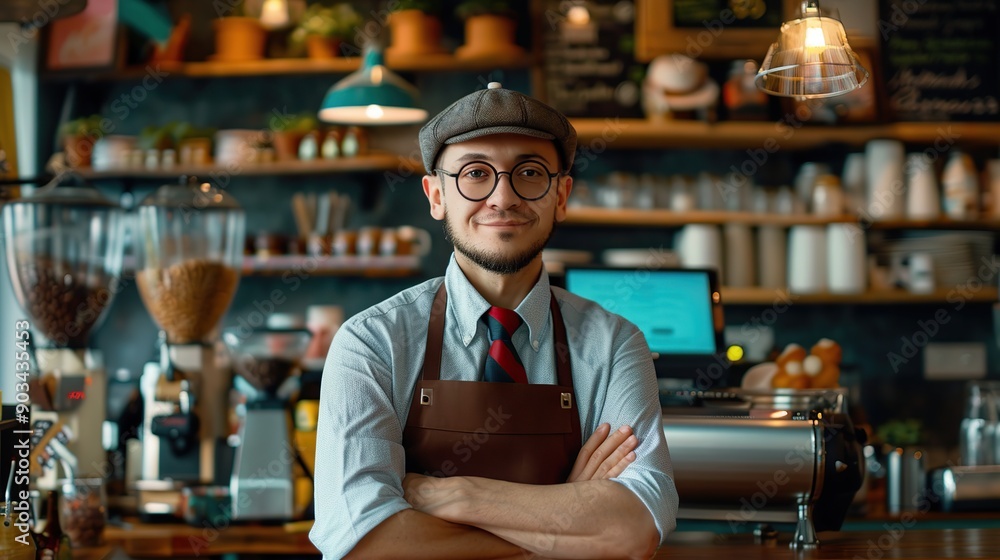 Small business owner, restaurant, barista, cafe, entrepreneur, and seller concept. copy space for text. Small business owner, restaurant, barista, cafe, entrepreneur, and seller concept. copy space for text.